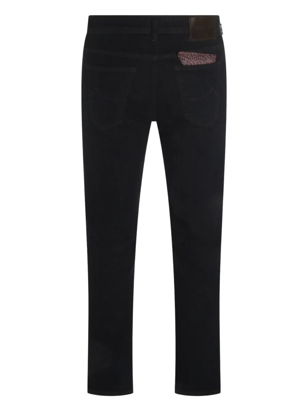 Jacob Cohen Straight Leg Five-pocket Trousers Rivet Accents In Blue
