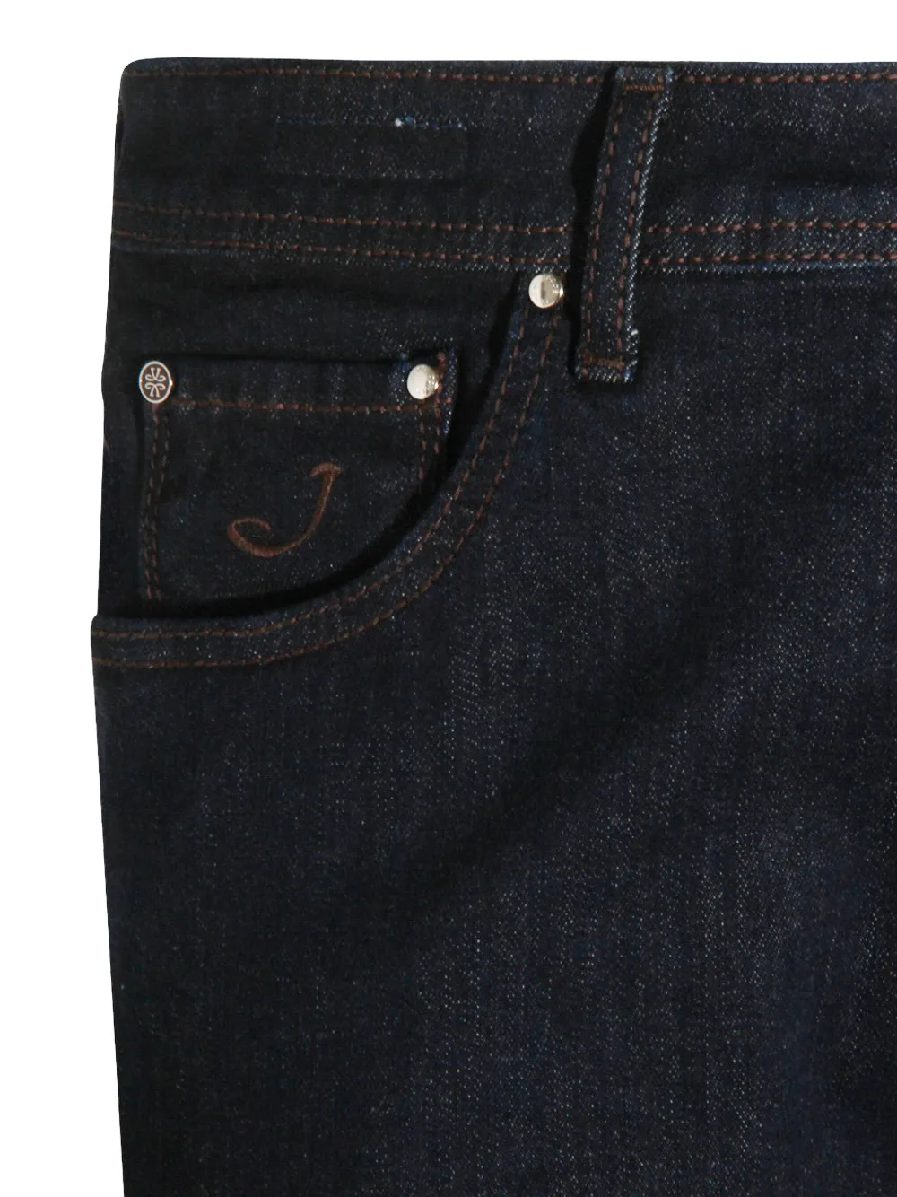 Jacob Cohen Straight Leg Five-pocket Trousers Rivet Accents In Blue
