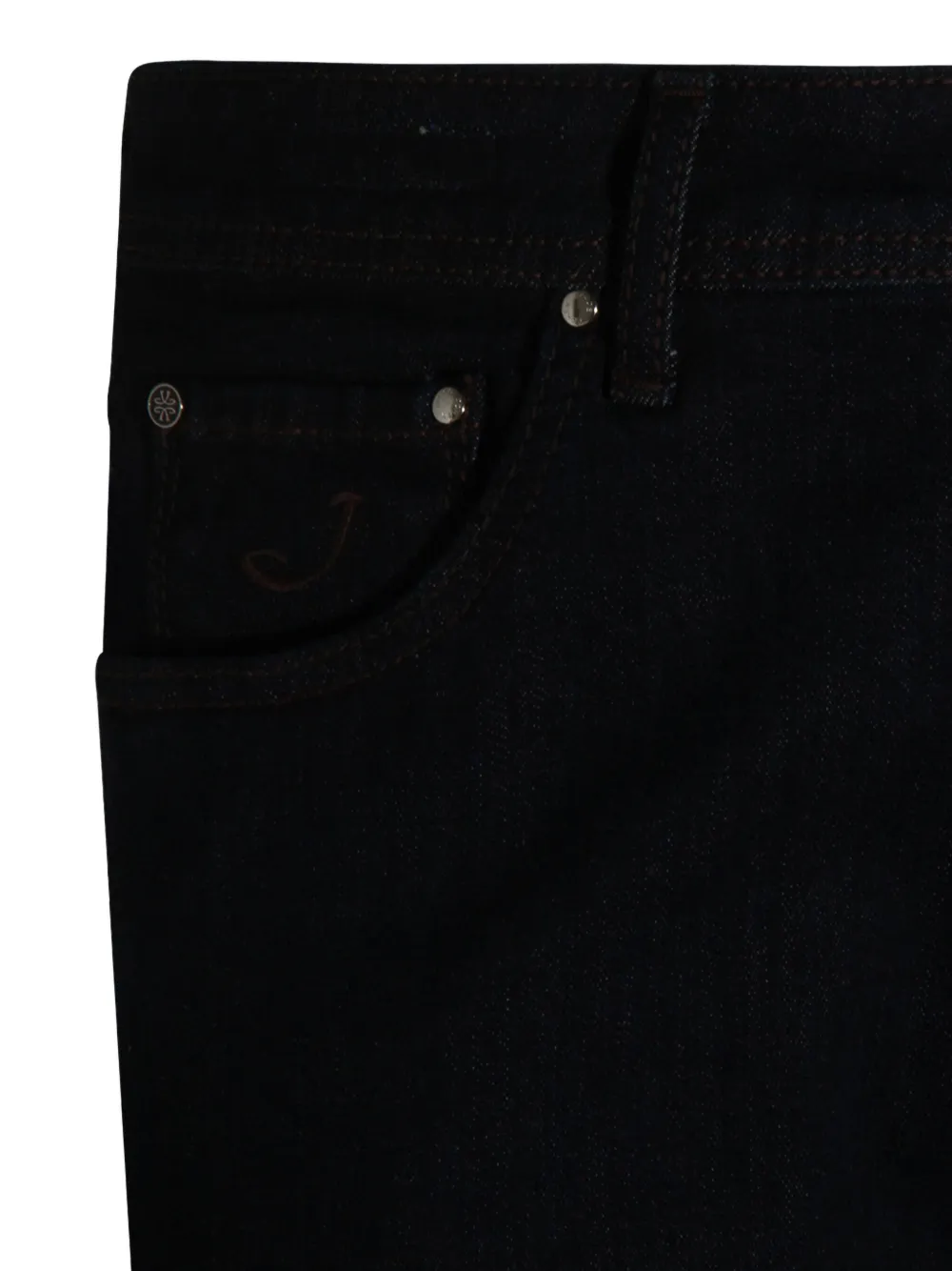 Jacob Cohen Straight Leg Five-pocket Trousers Rivet Accents In Blue