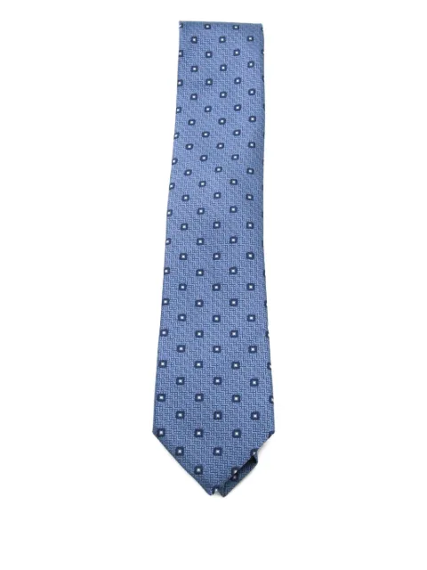 Zegna geometric-pattern tie