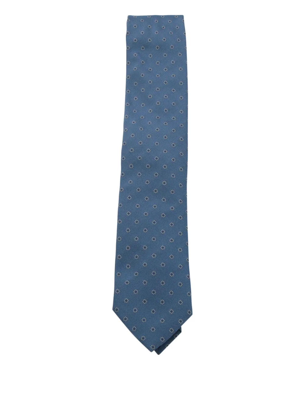 Zegna Patterned Ties In Standard Width Style In Blue