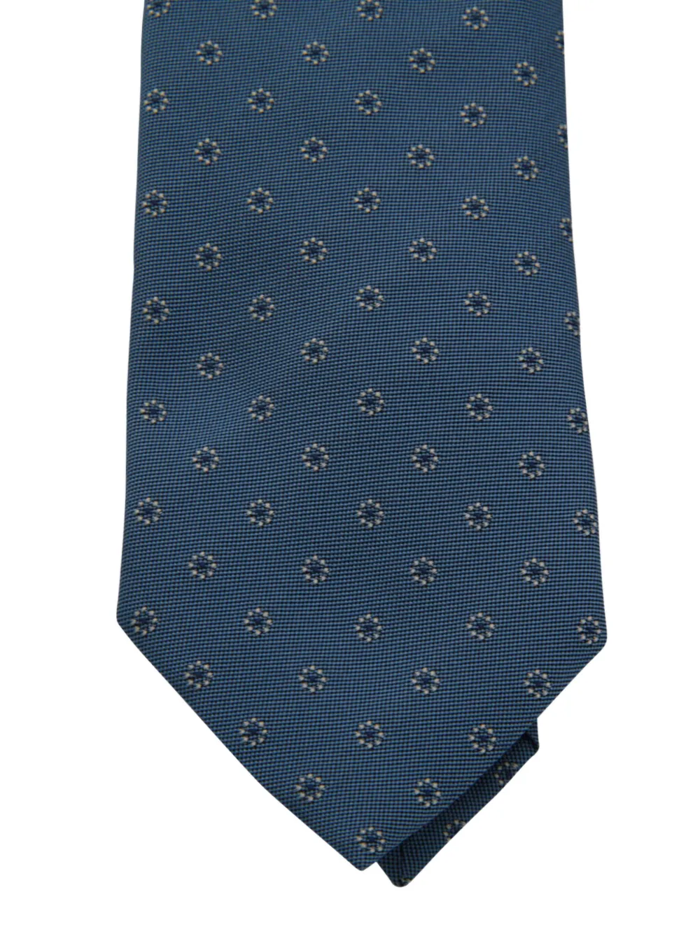 Zegna Patterned Ties In Standard Width Style In Blue