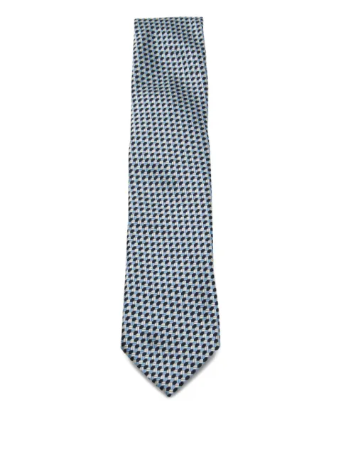 Zegna geometric-pattern tie