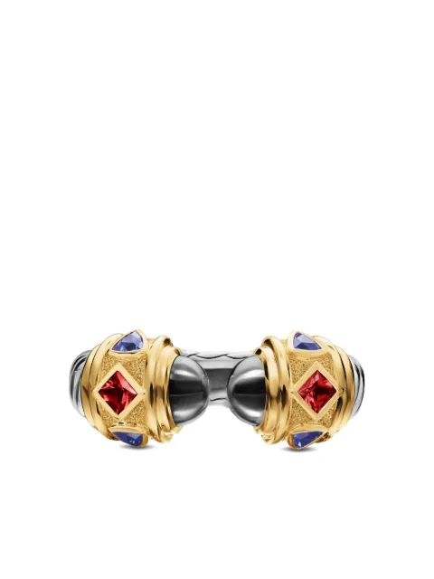 David Yurman 14K yellow gold and sterling silver Renaissance multi-stone ring