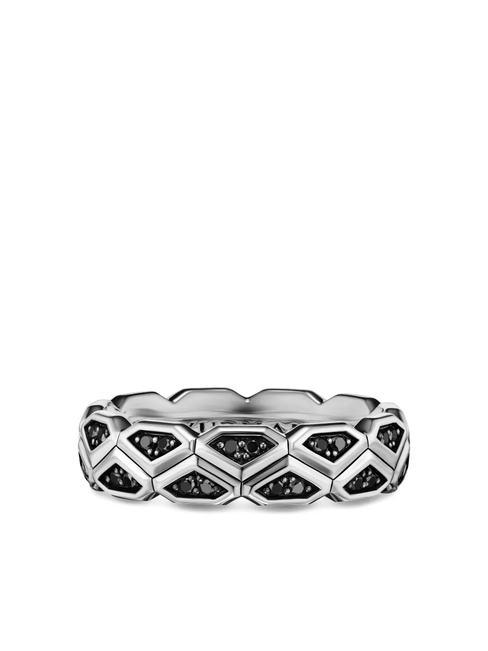 David Yurman sterling silver Hex black diamond ring | Silver | Image 1