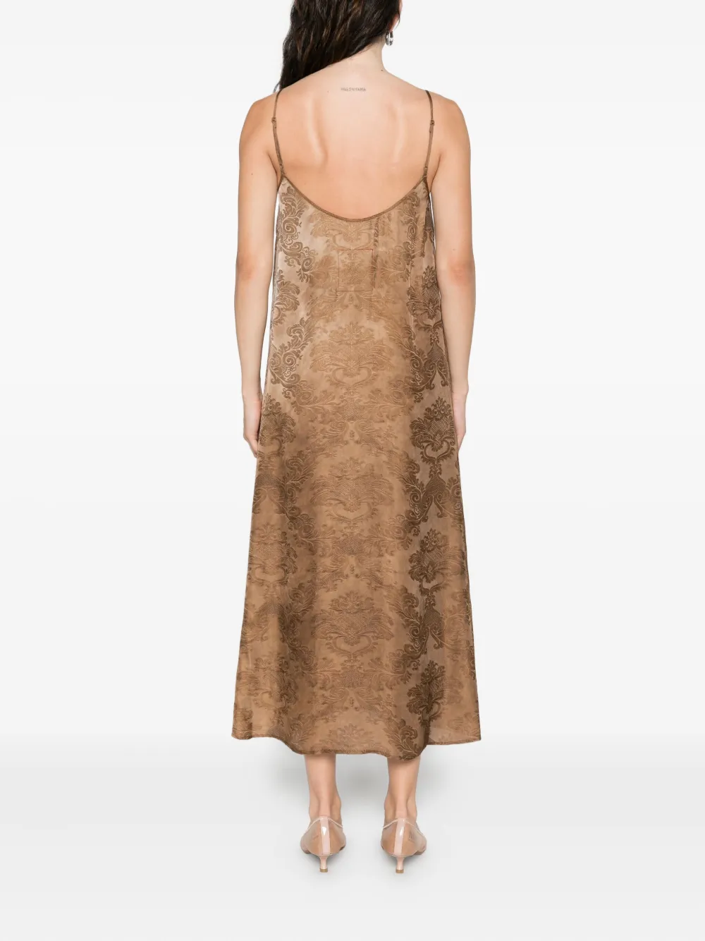 Uma Wang Anaya Midi Dress In Brown