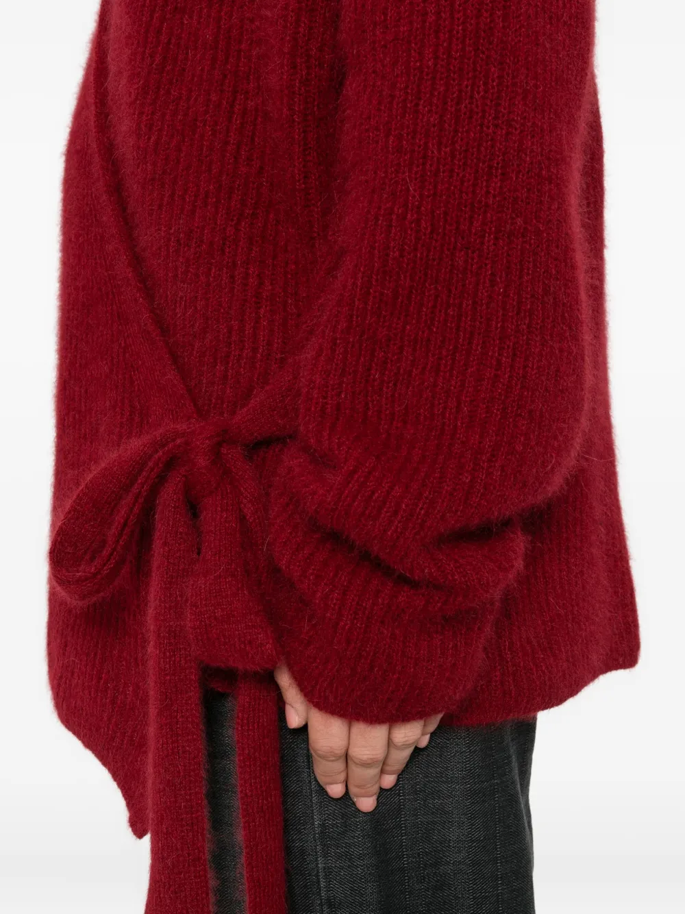 Uma Wang Tie-detail Cardigan In Animal Print