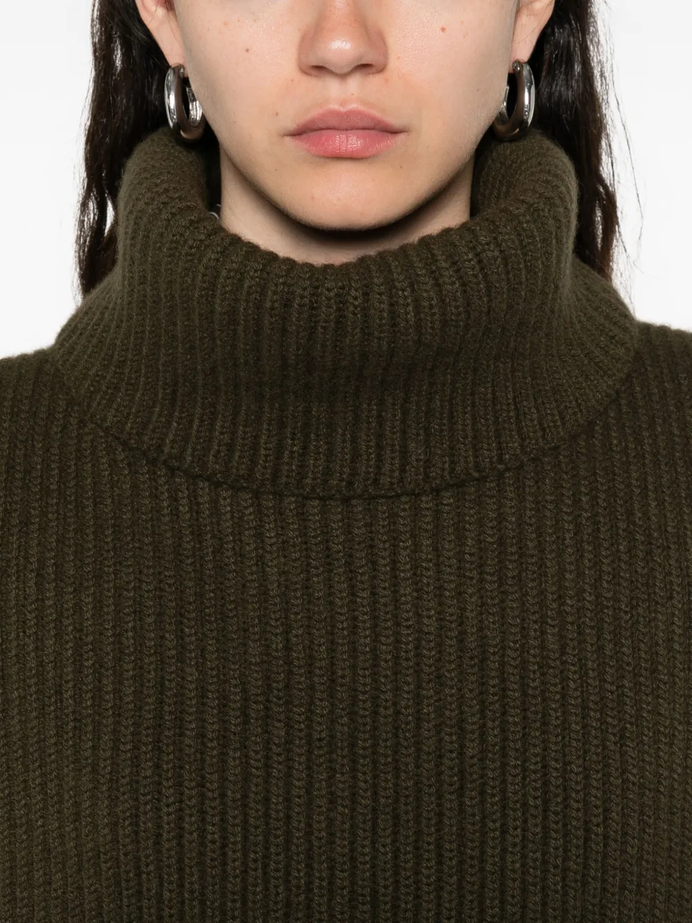 Uma Wang High-neck Knitted Top In Green