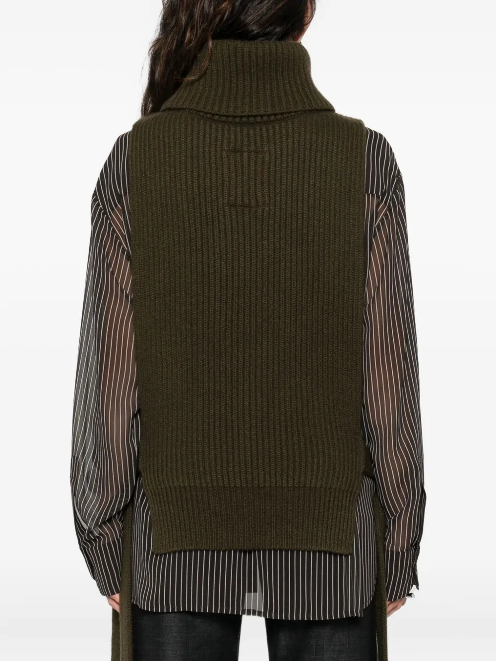 Uma Wang High-neck Knitted Top In Green