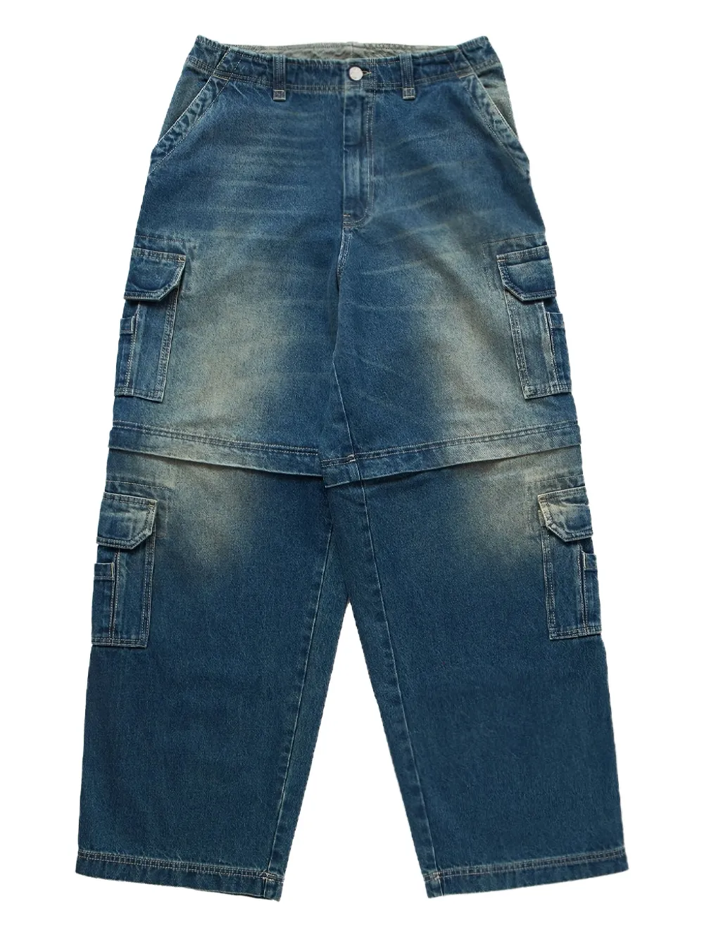 VETEMENTS wide-leg jeans - ブルー VETEMENTS wide-leg jeans - ブルー