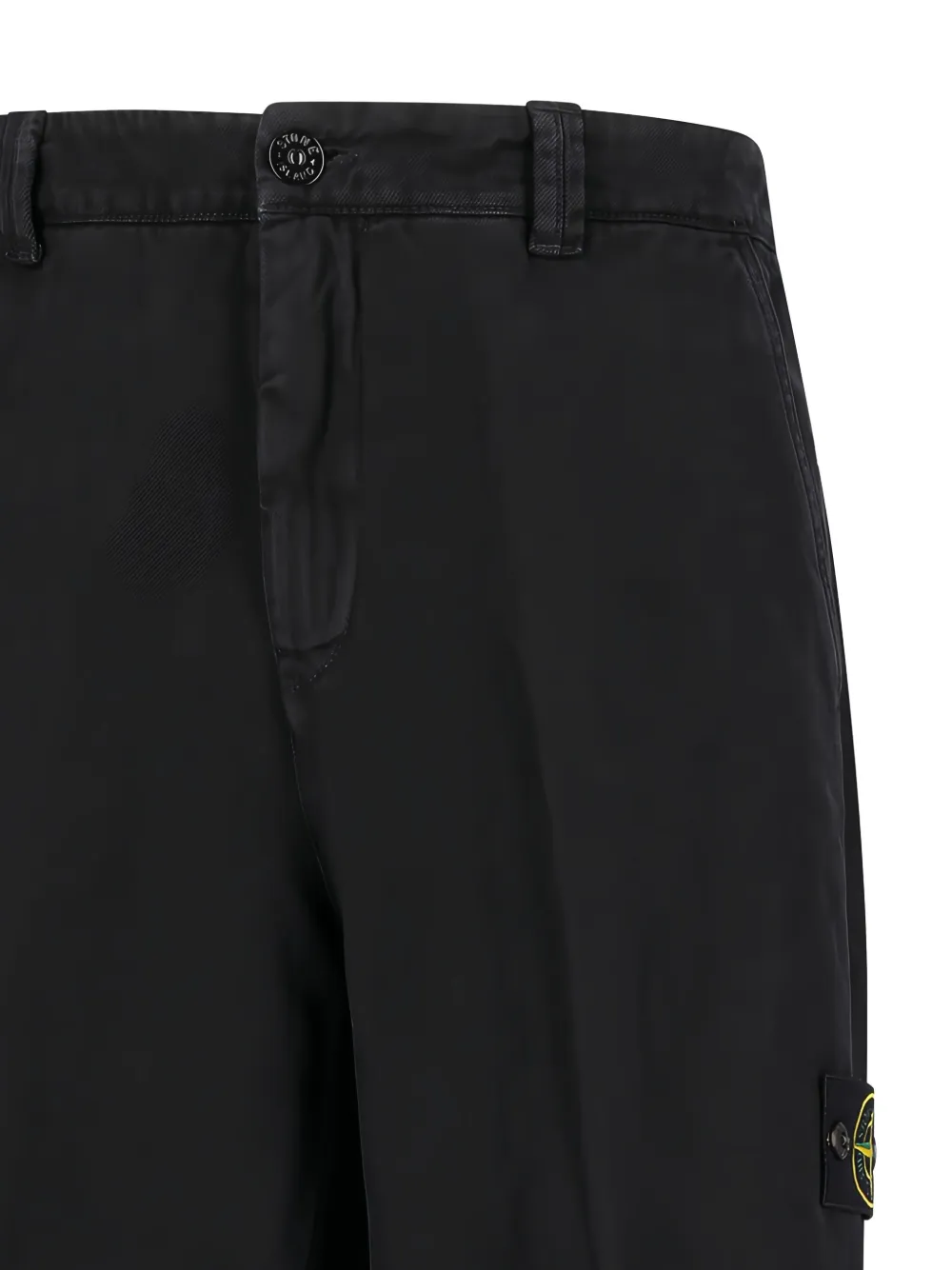 Stone Island Broek met patch Zwart