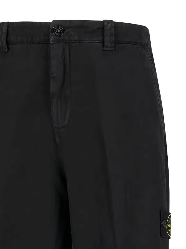 Stone Island パッチ パンツ | ブラック | FARFETCH JP