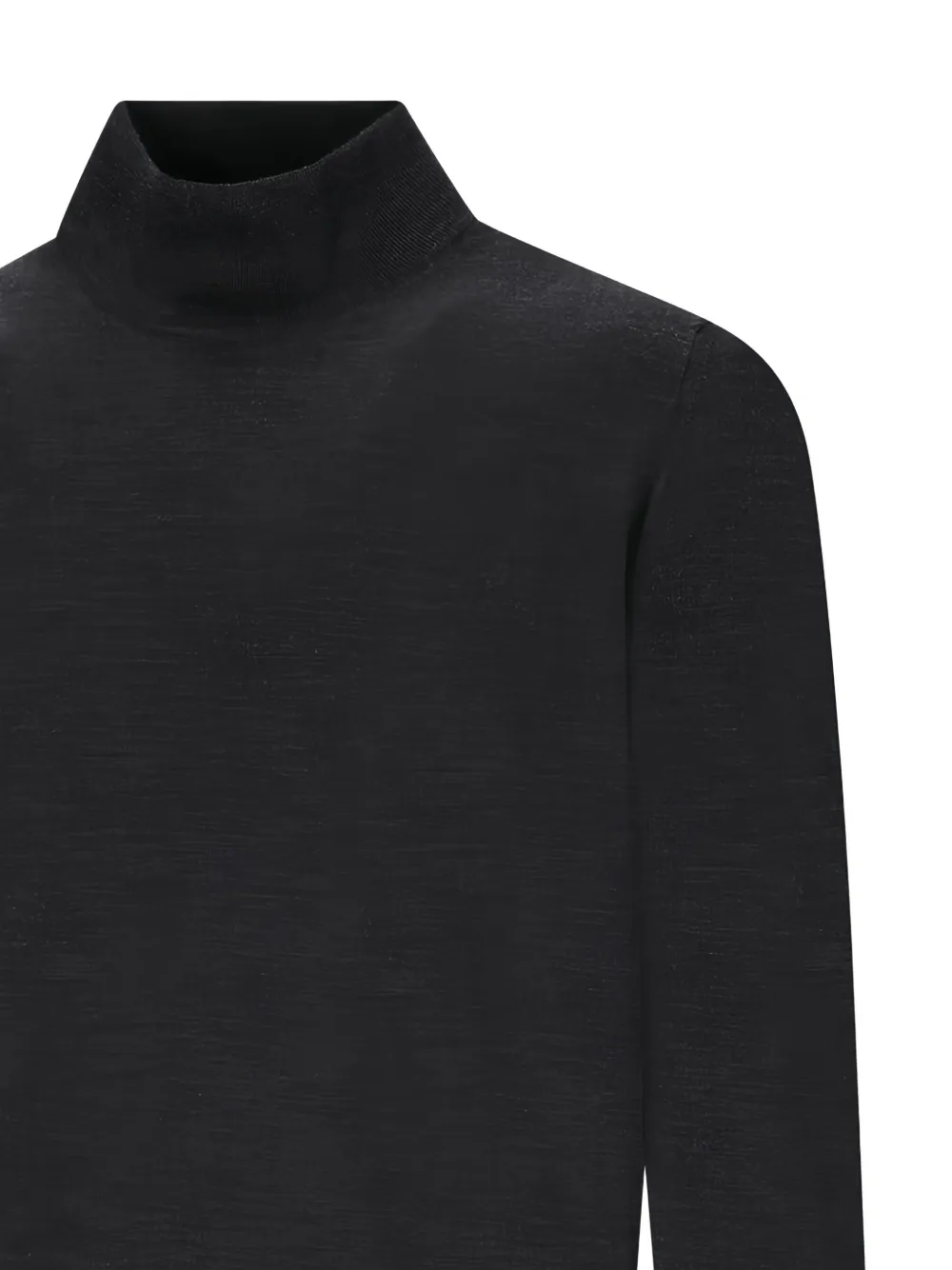 Goes Botanical Ribbed Roll-neck Knitwear In Black