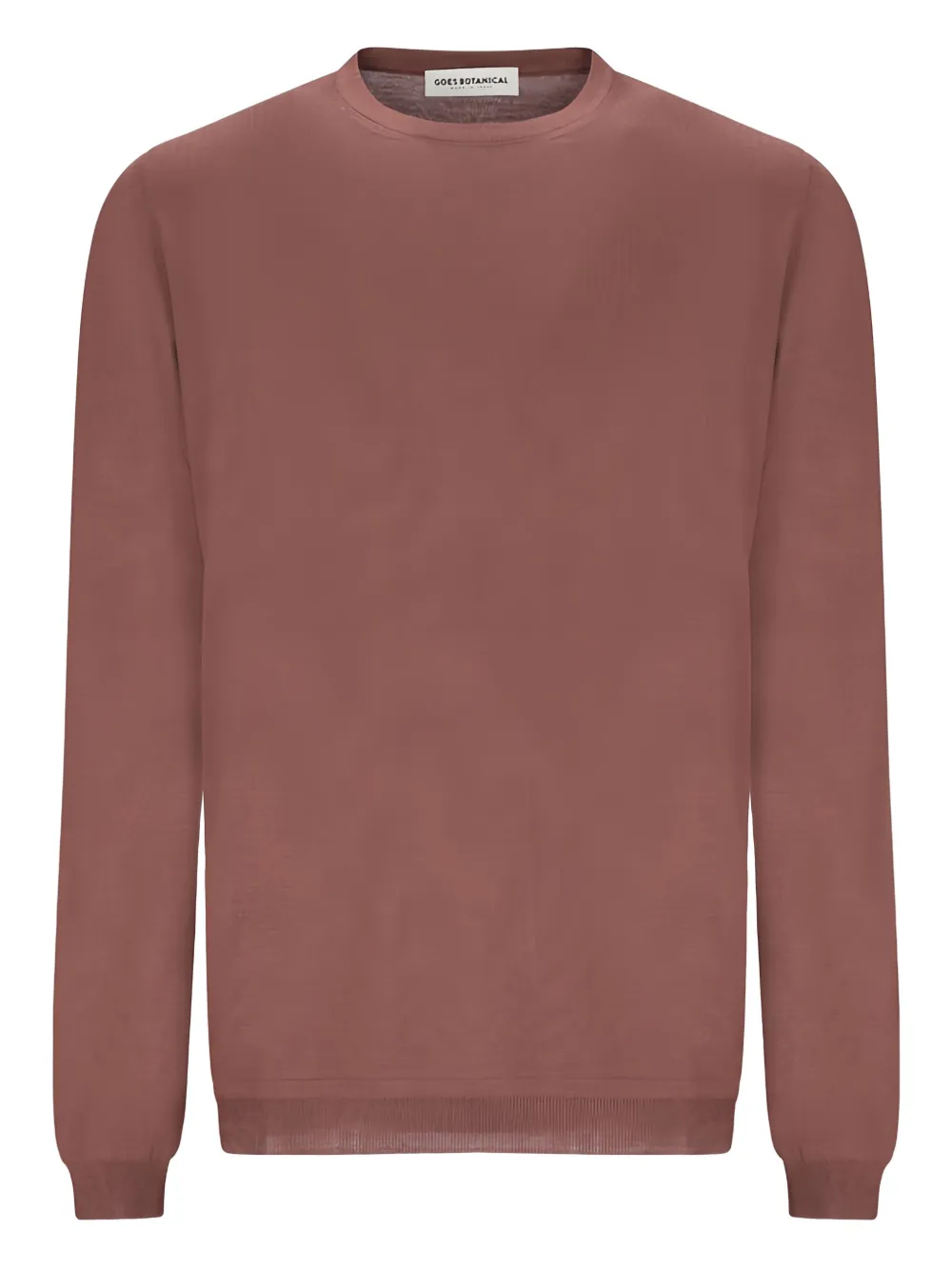 Goes Botanical Tubular Crewneck Sweater In Brown