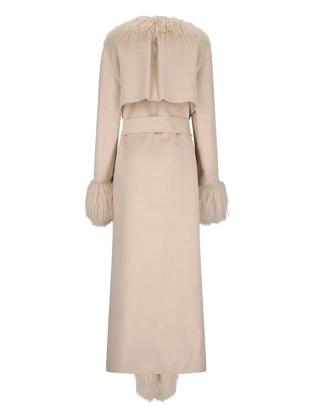 Giuseppe Di Morabito faux-fur collar belted coat | Faux Fur & Shearling Coats | Image 2