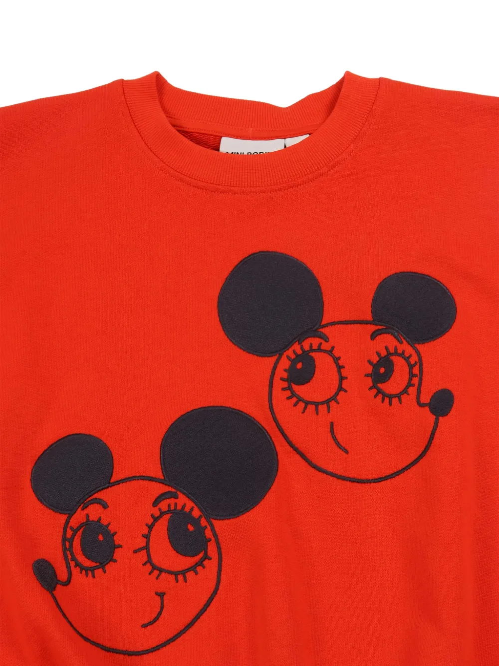 Mini Rodini Embroidered-mouse Sweatshirt In Red