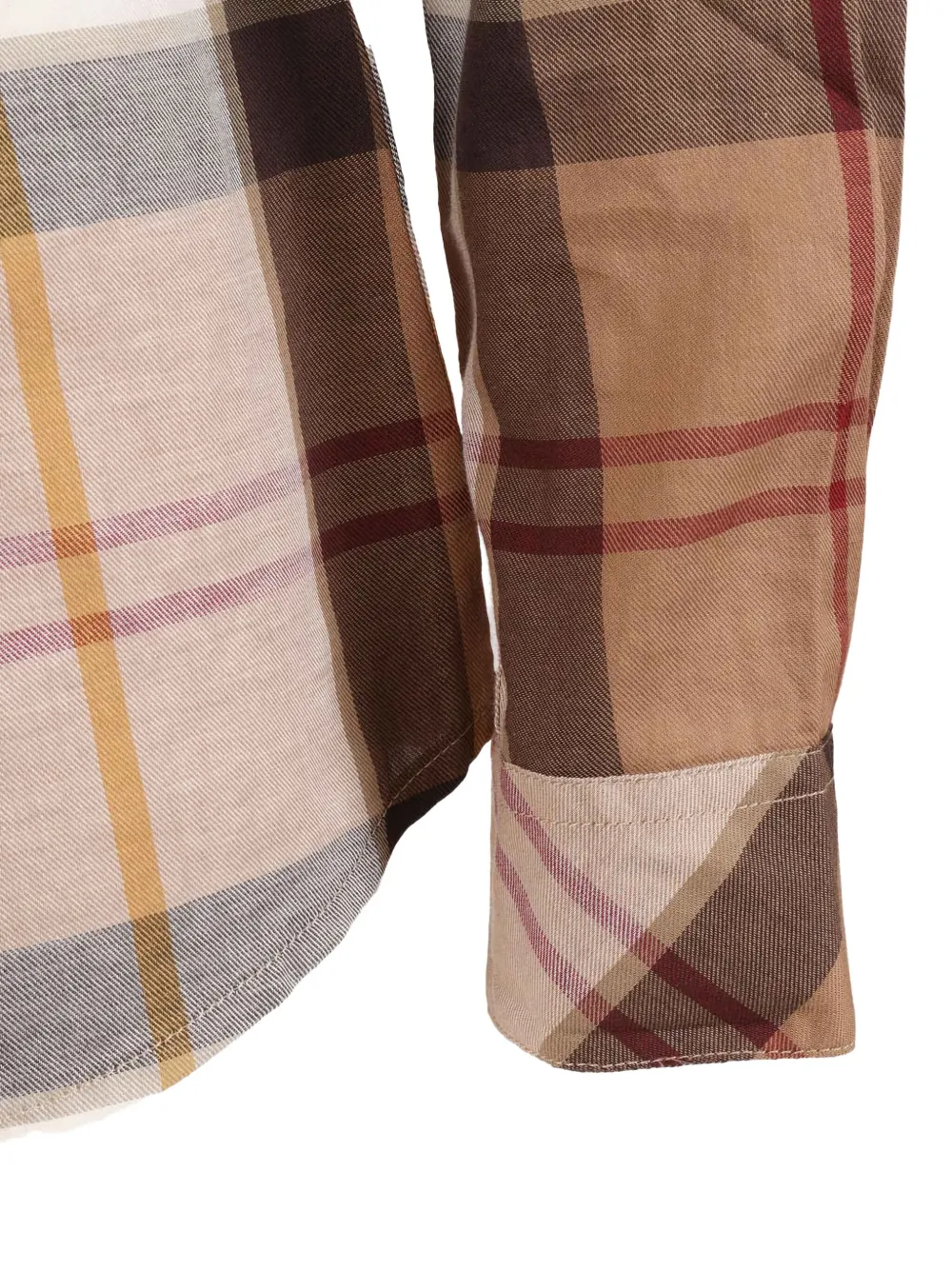 Barbour Geruit katoenen blouse Bruin