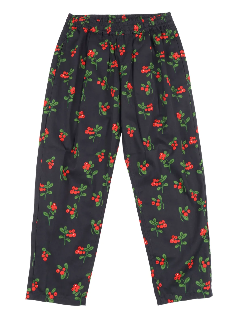 Mini Rodini lingonberry-print trousers | Black | Image 1