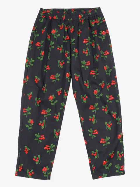 Mini Rodini lingonberry-print trousers