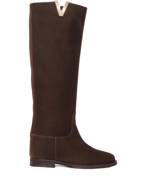 Via Roma 15 V-detail leather boots