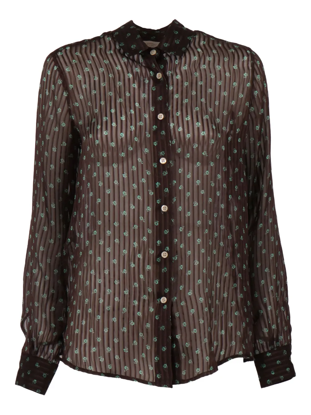 Mazzarelli Camicia a righe - Marrone