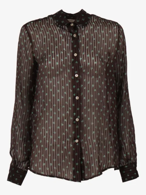 Mazzarelli camisa floral a rayas