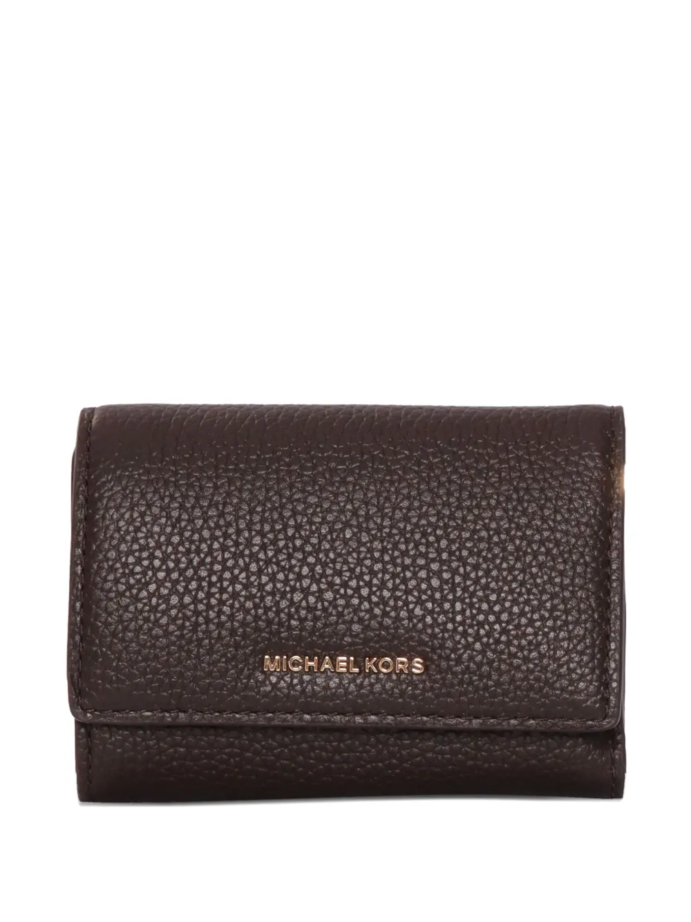Michael Kors Tri-fold Leather Wallet In Brown
