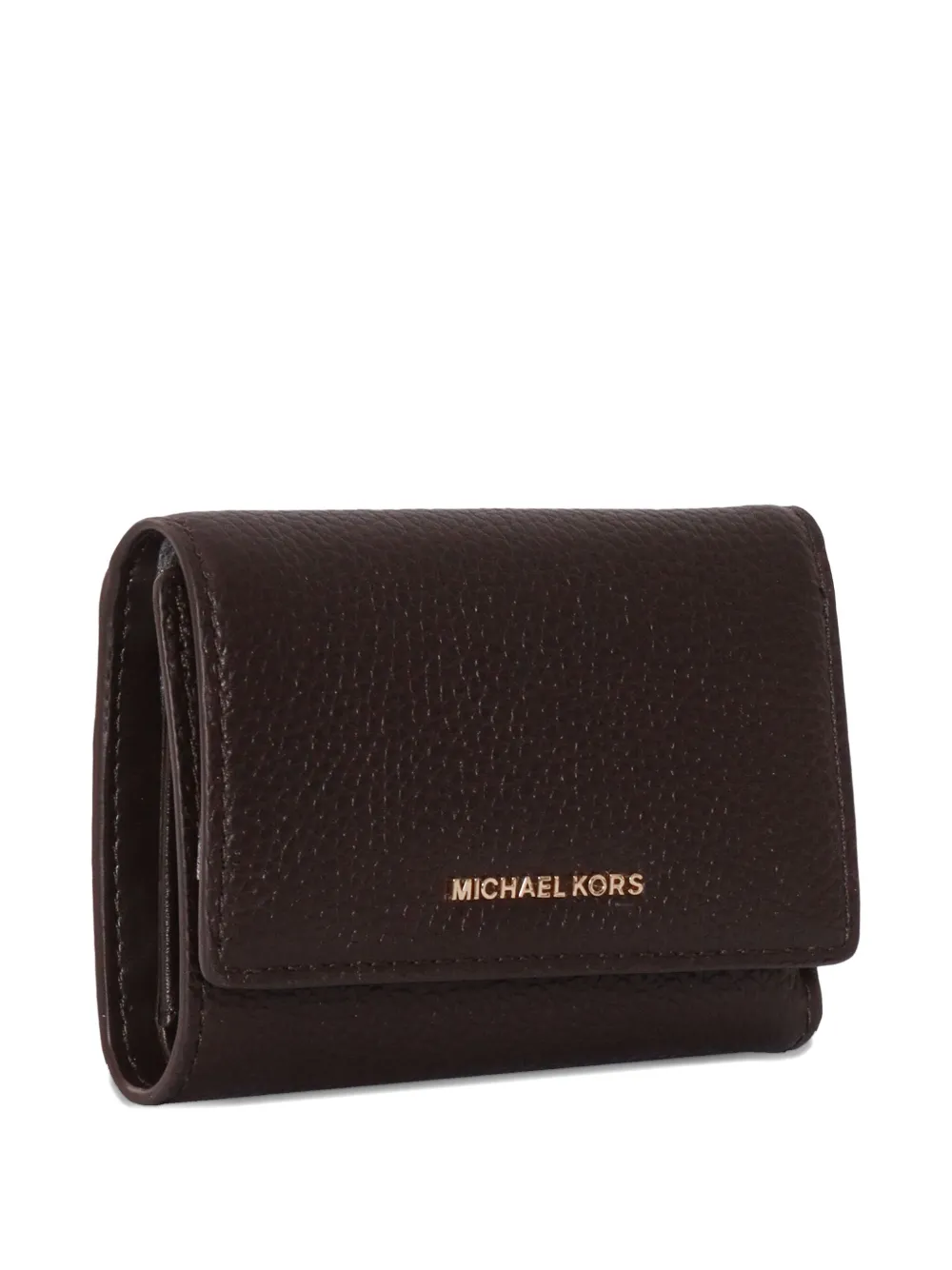 Michael Kors Tri-fold Leather Wallet In Brown