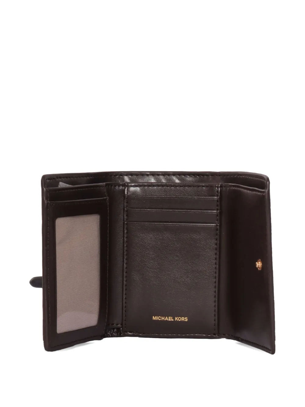 Michael Kors Tri-fold Leather Wallet In Brown