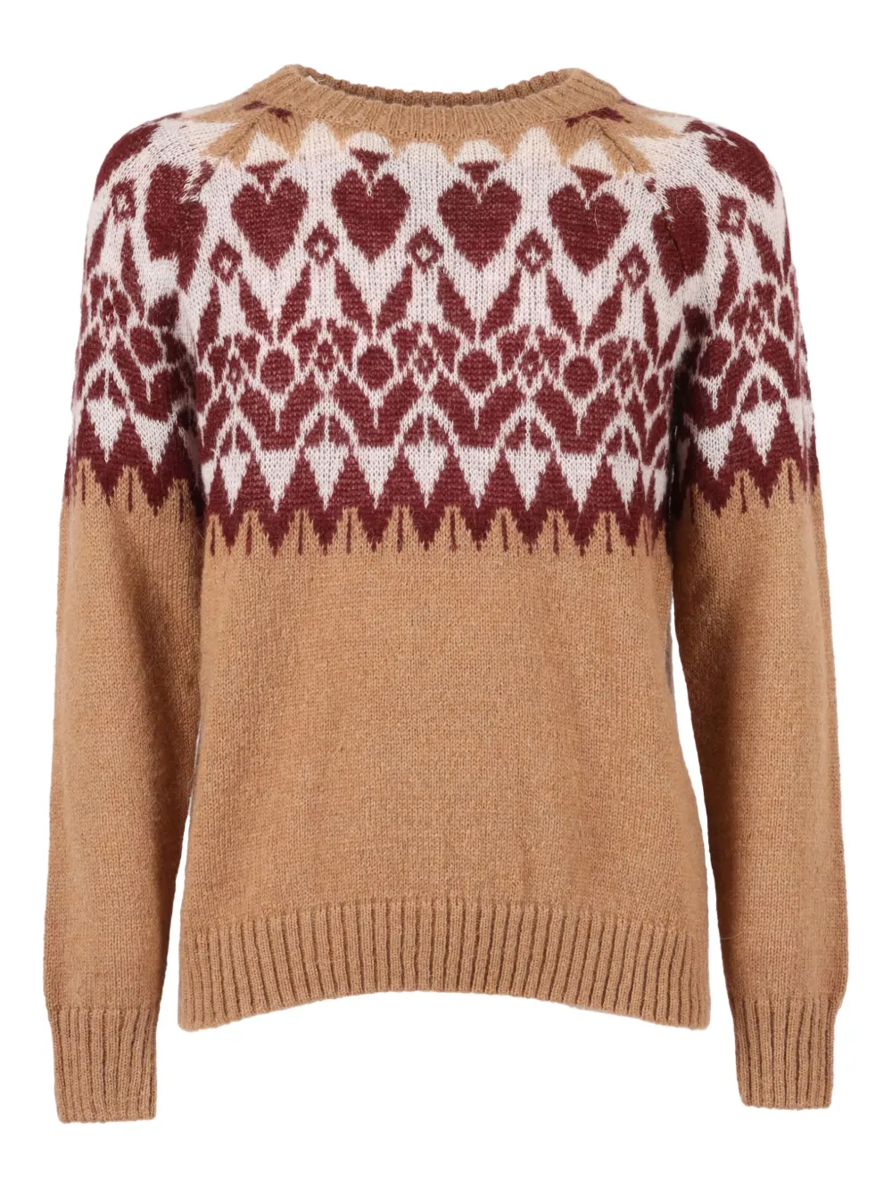 BRANDO heart-motif sweater - Nude