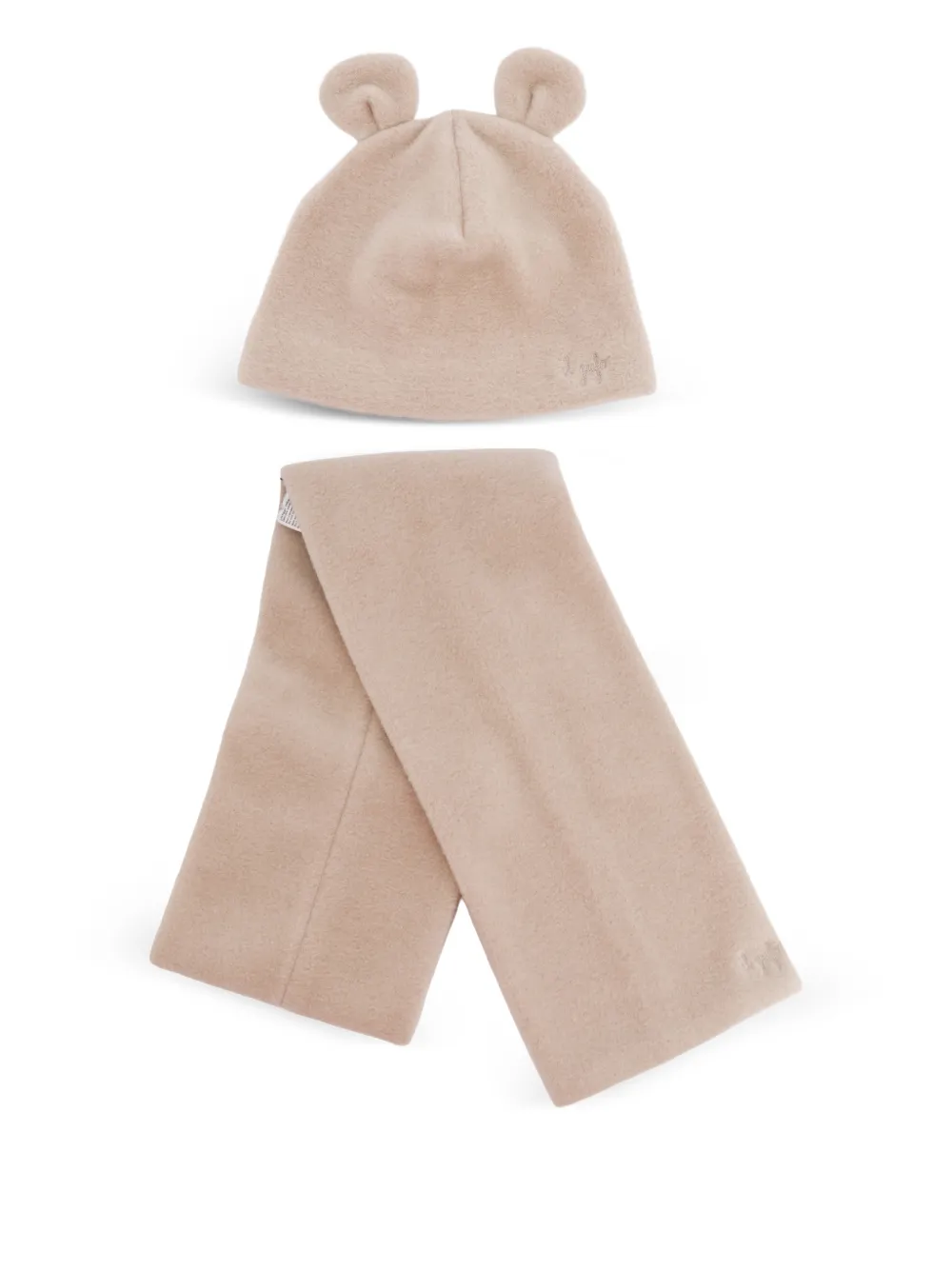 Il Gufo knitted hat set - Toni neutri