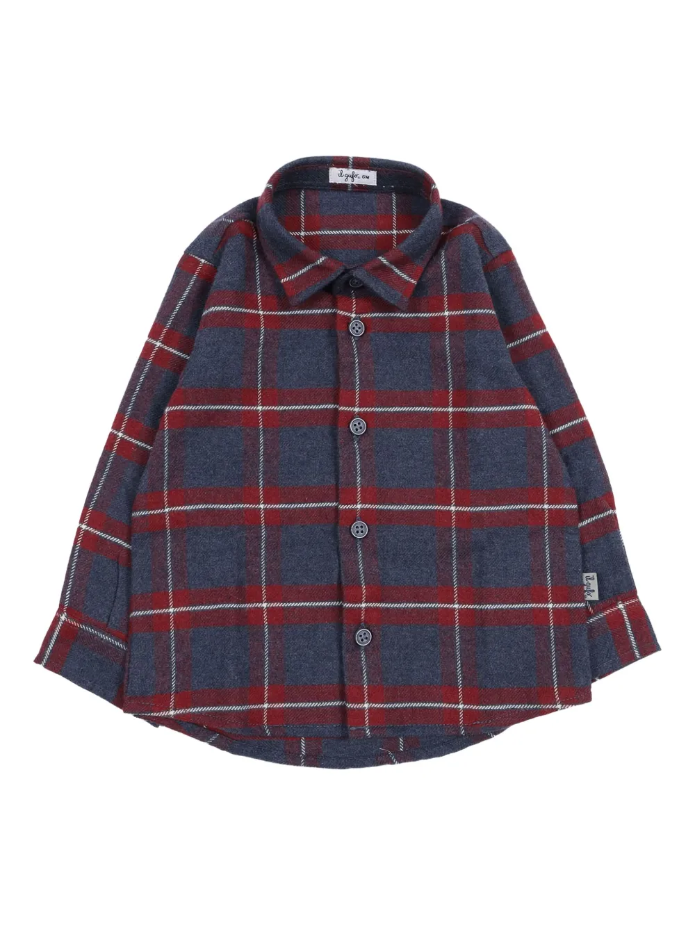 Il Gufo Checked Cotton Shirt In Blue
