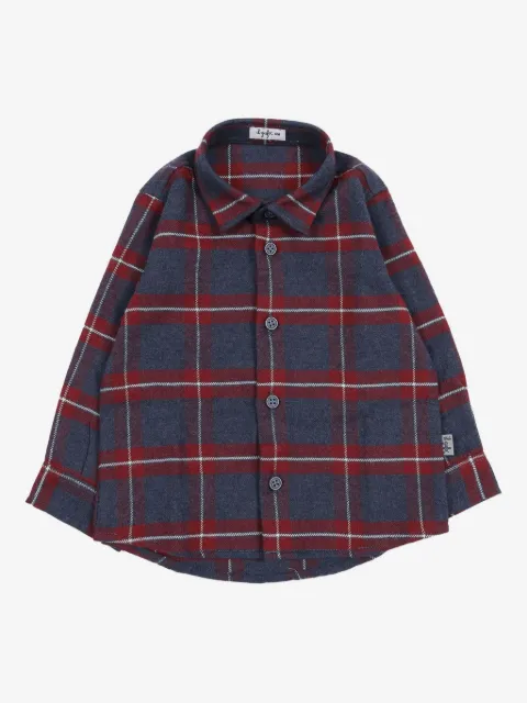 Il Gufo camisa  de algodóncon cuadros estampados