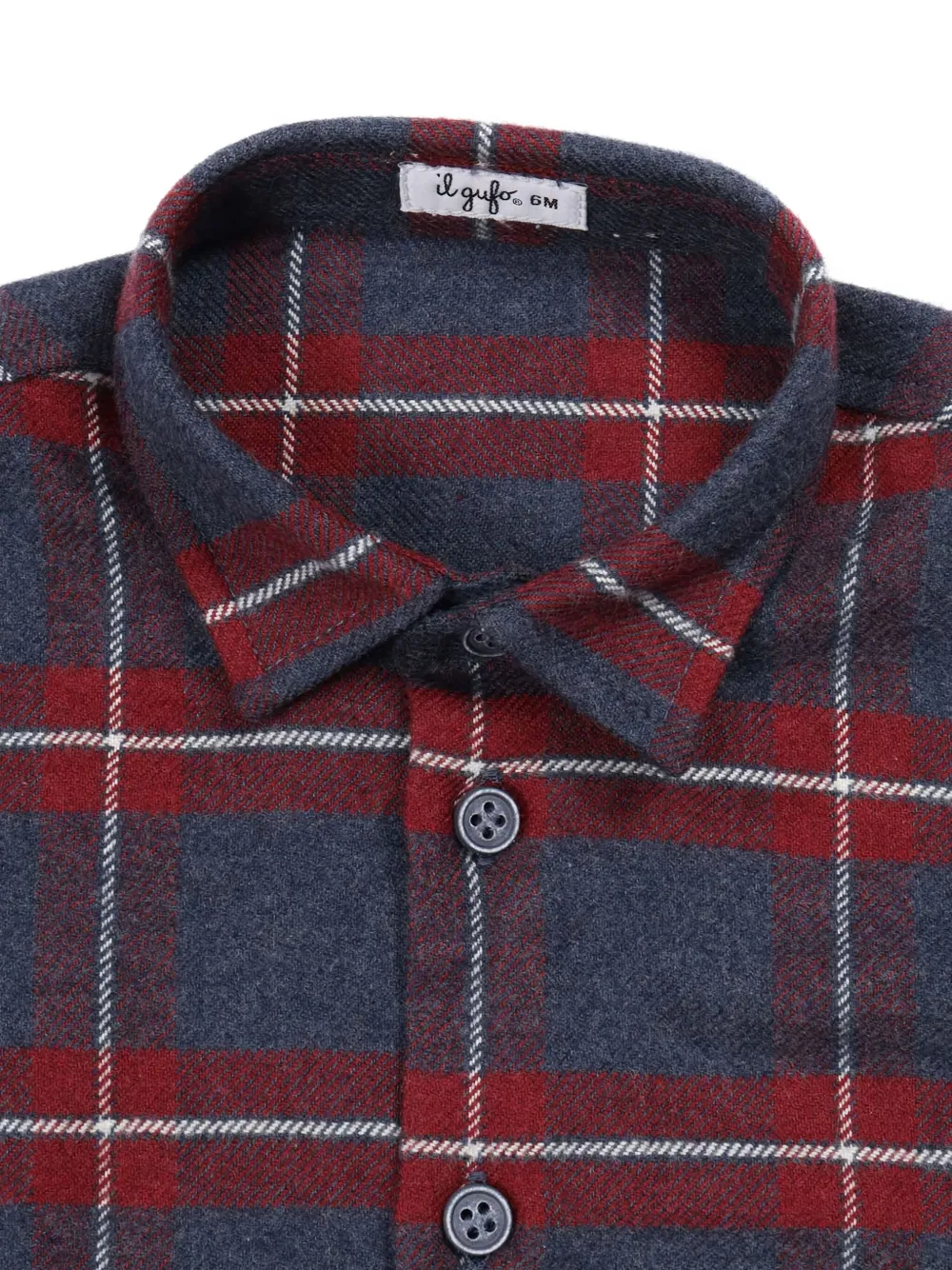 Il Gufo Checked Cotton Shirt In Blue