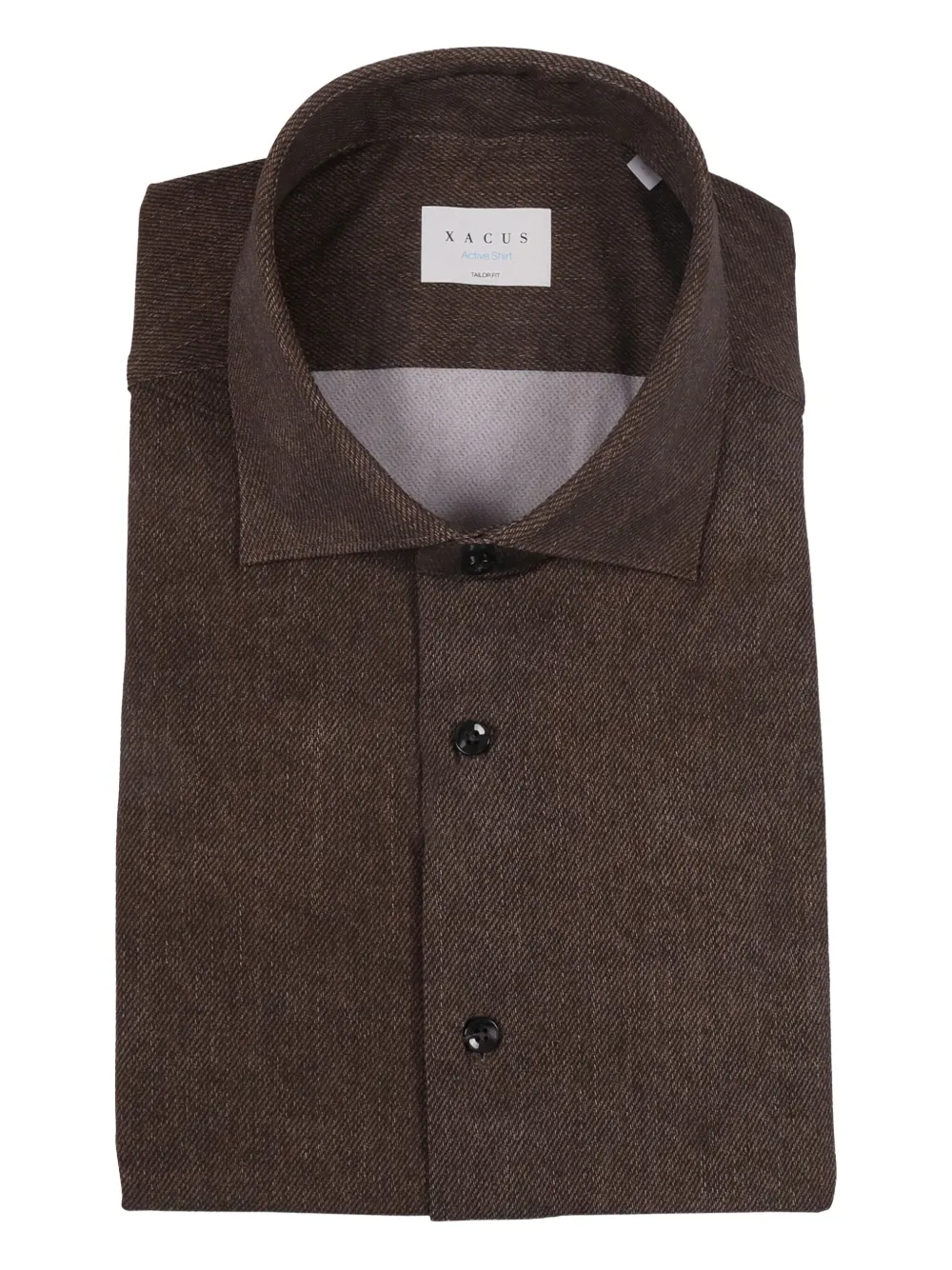 Xacus cutaway-collar shirt | Brown | Image 1