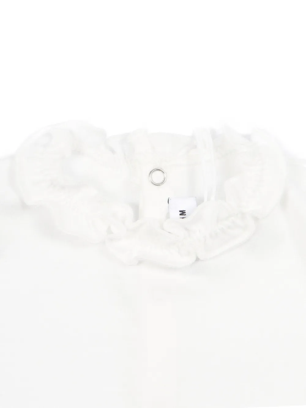 Il Gufo Romper met ruches en lange mouwen Wit