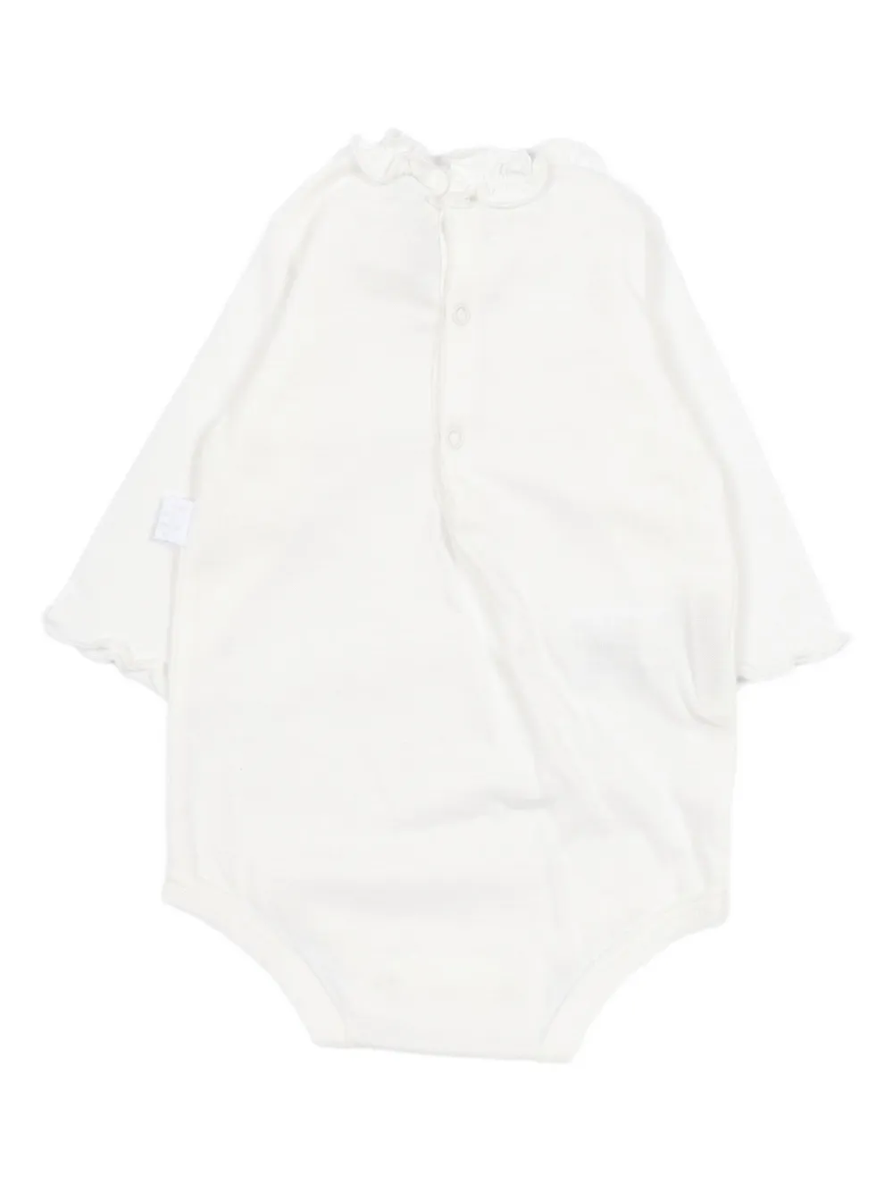 Il Gufo Romper met ruches en lange mouwen - Wit