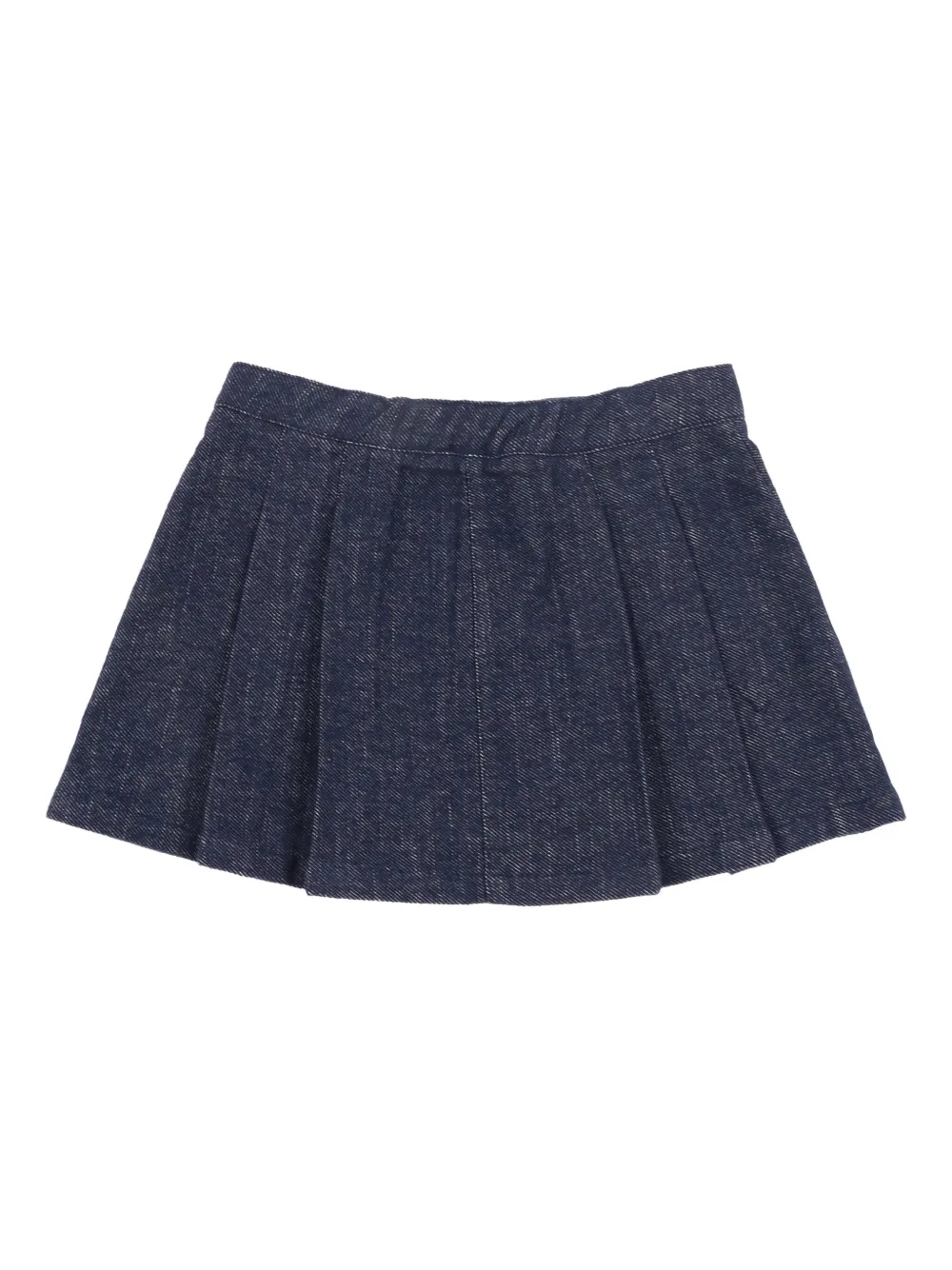 Il Gufo Pleated Denim Skirt In Blue