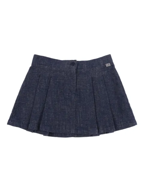 Il Gufo pleated denim skirt