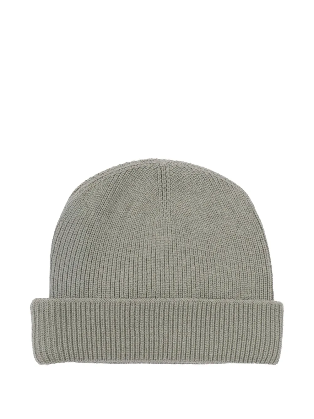 TEDDY & MINOU ribbed label-detail beanie - Grijs