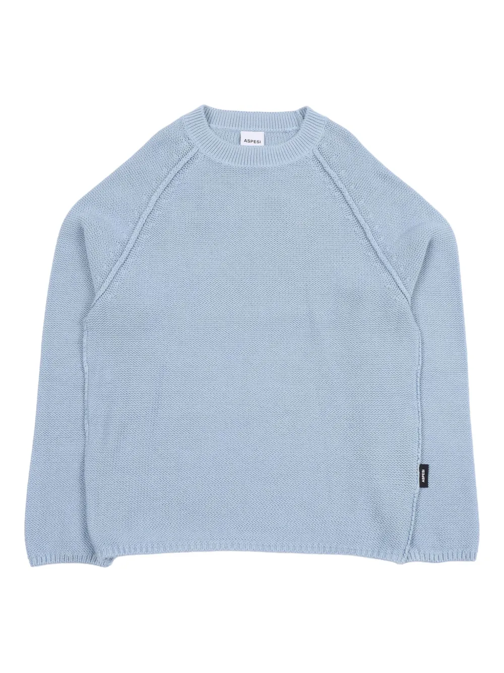 Aspesi Raglan-sleeve Cotton Sweater In Blue