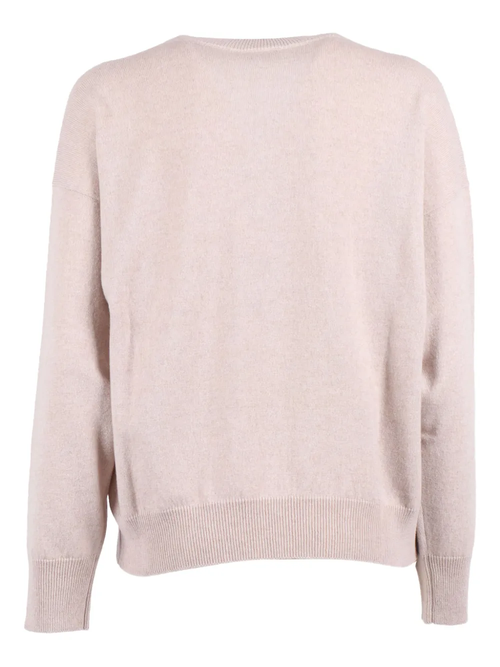 Peserico Relaxed Fit V-neck Knitted Sweater In Pink