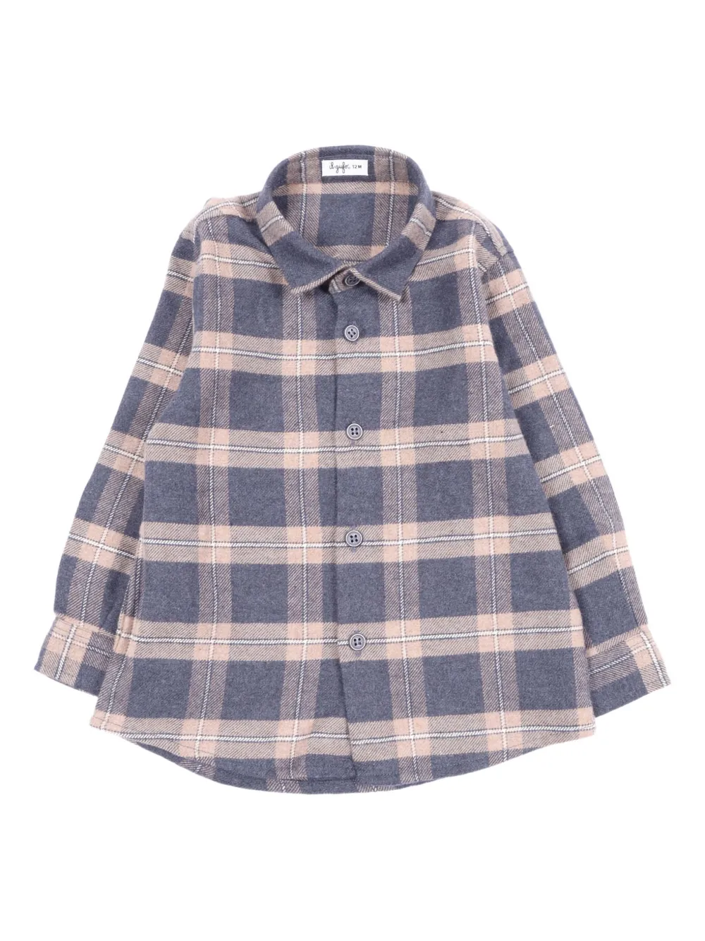 Il Gufo checked long-sleeve shirt | Blue | Image 1