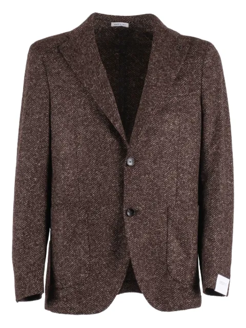 Brera herringbone single-breasted blazer