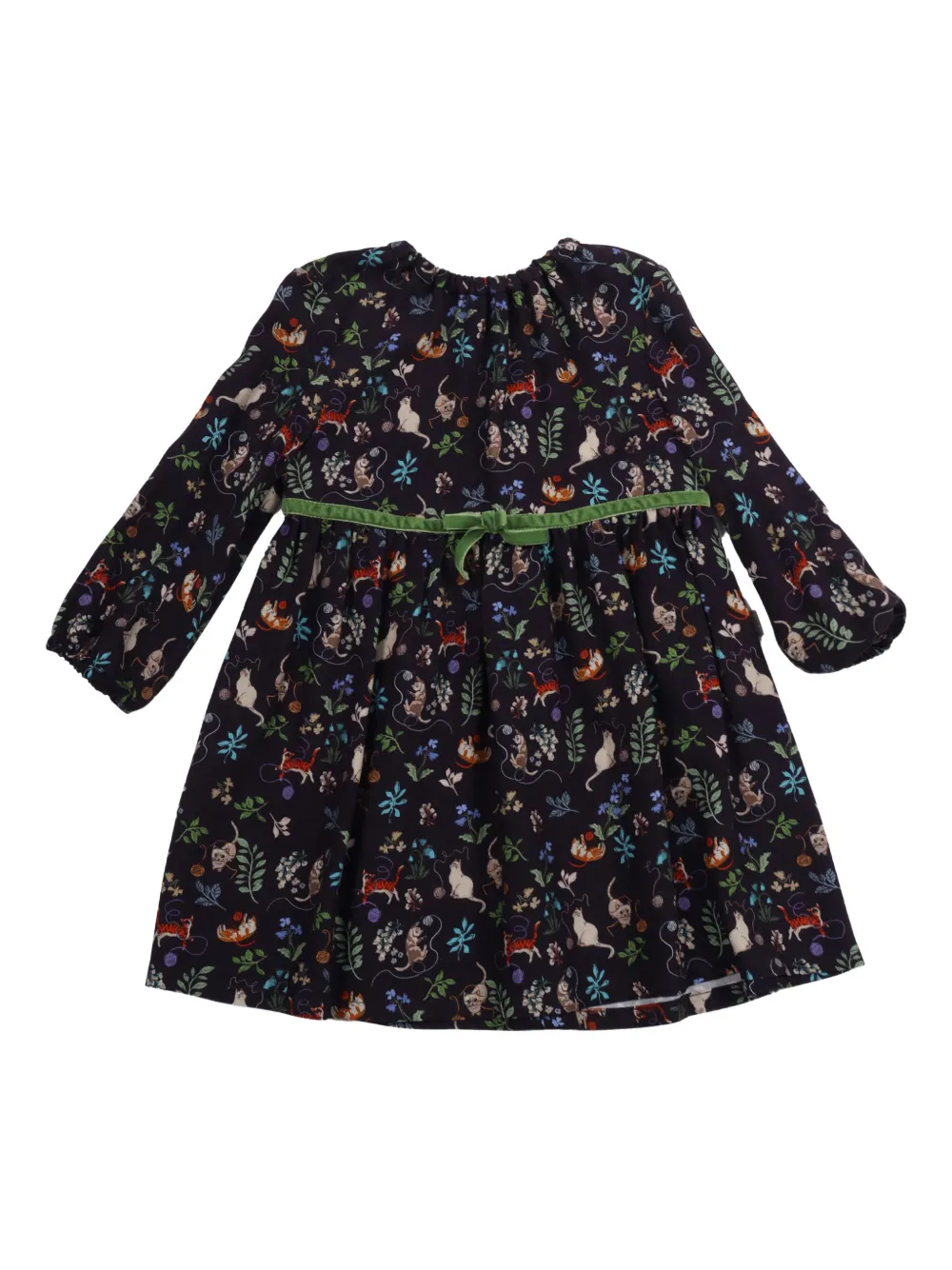 Il Gufo Graphic-print Bow-detailed Dress In Multi