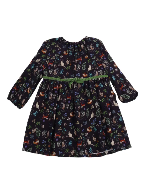 Il Gufo グラフィック ワンピース | ブラック | FARFETCH JP
