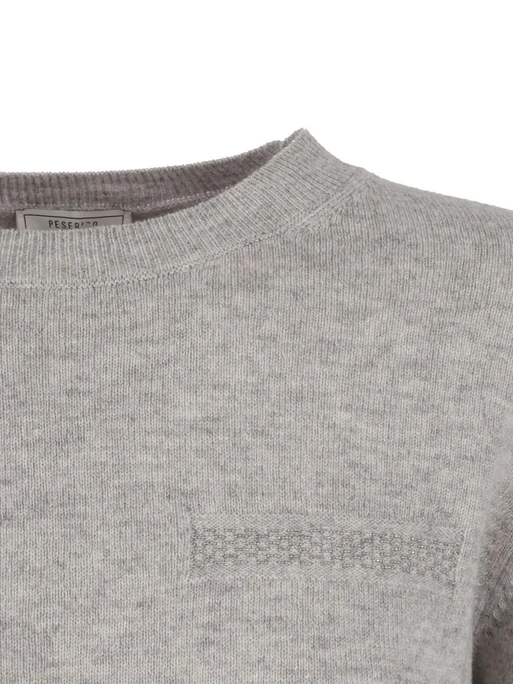 Peserico Sweater met geborduurd detail en ronde hals Grijs