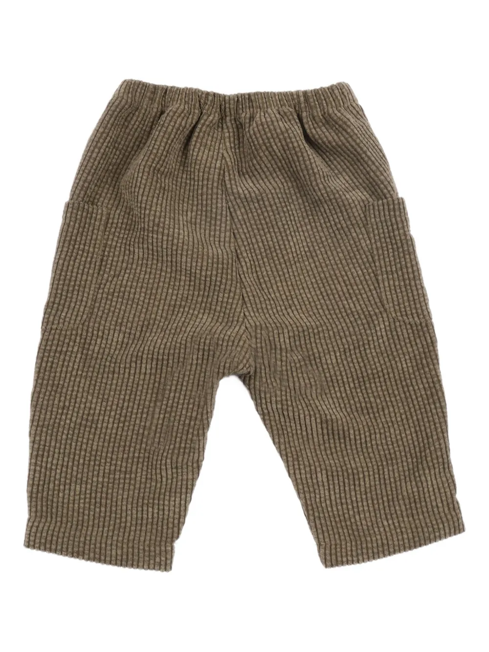 Teddy & Minou Corduroy Patch-pockets Trousers In Brown