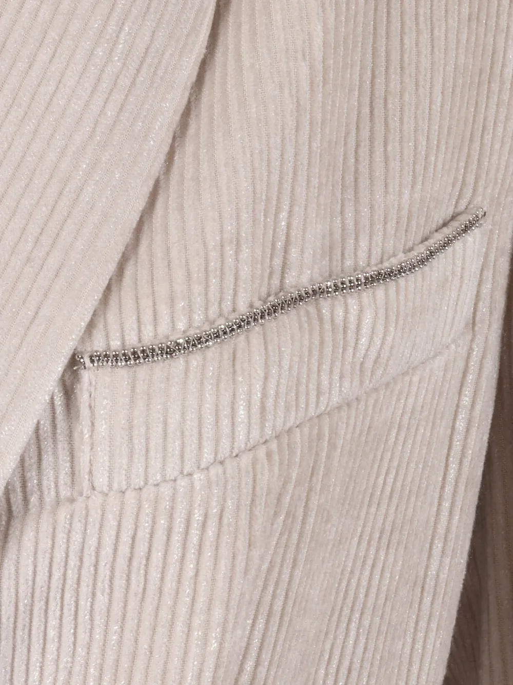Peserico Double-breasted Tailored Jacket With Ribbed Texture In Neutral