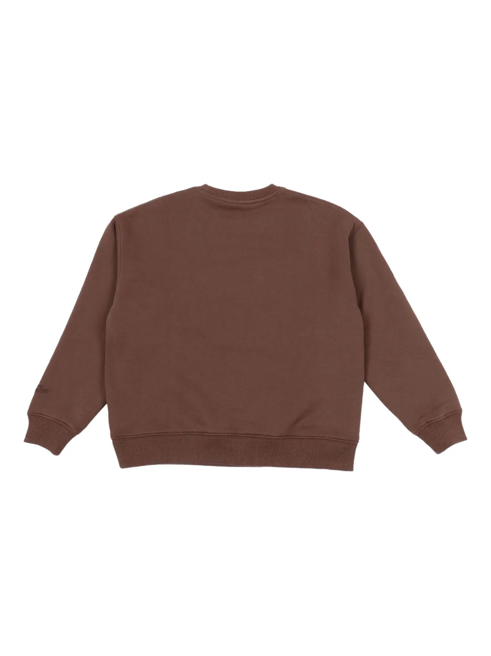 Mc2 Saint Barth Embroidered-terry Sweatshirt In Brown